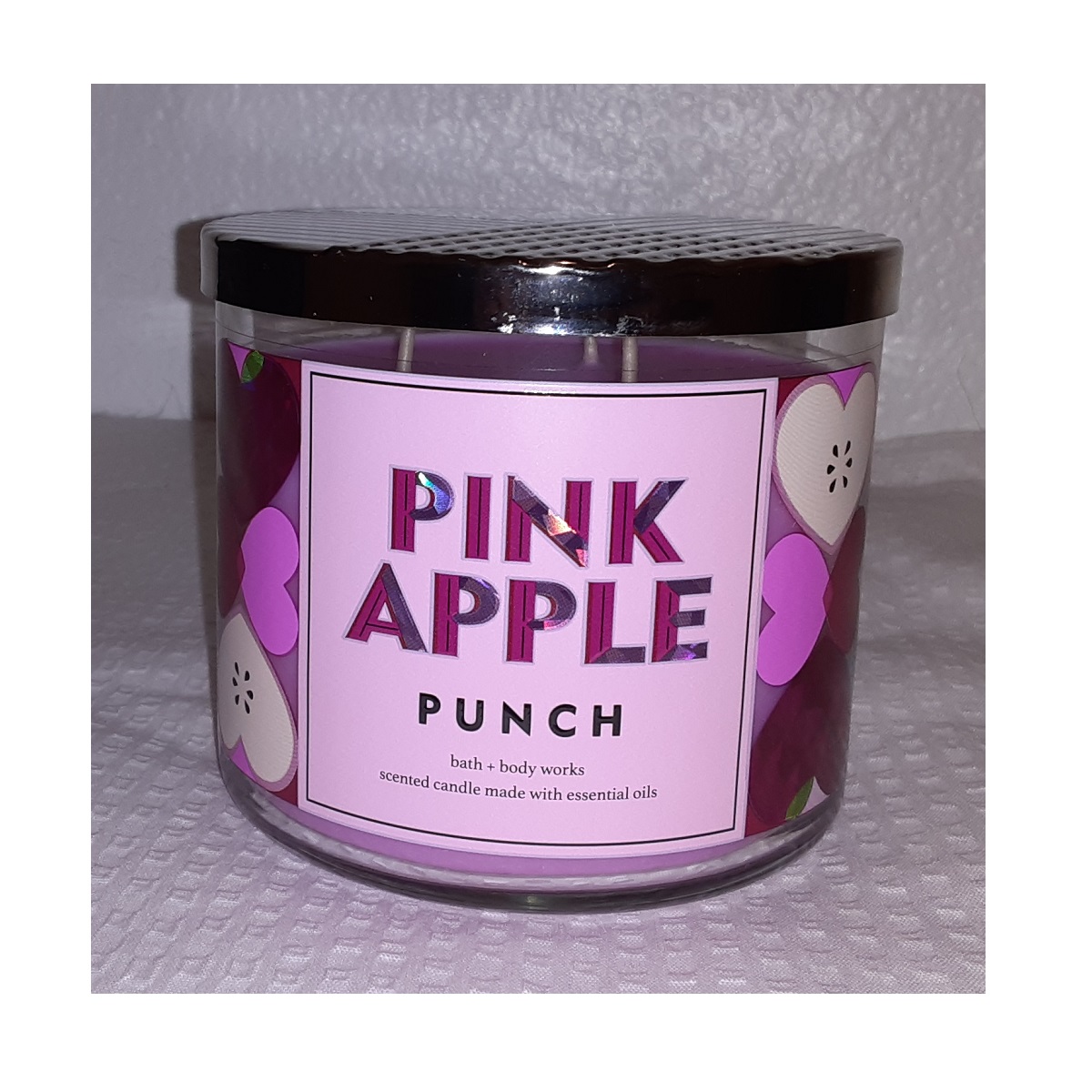 Pink Apple Punch scented candle - 3 wick candle - bath & body works