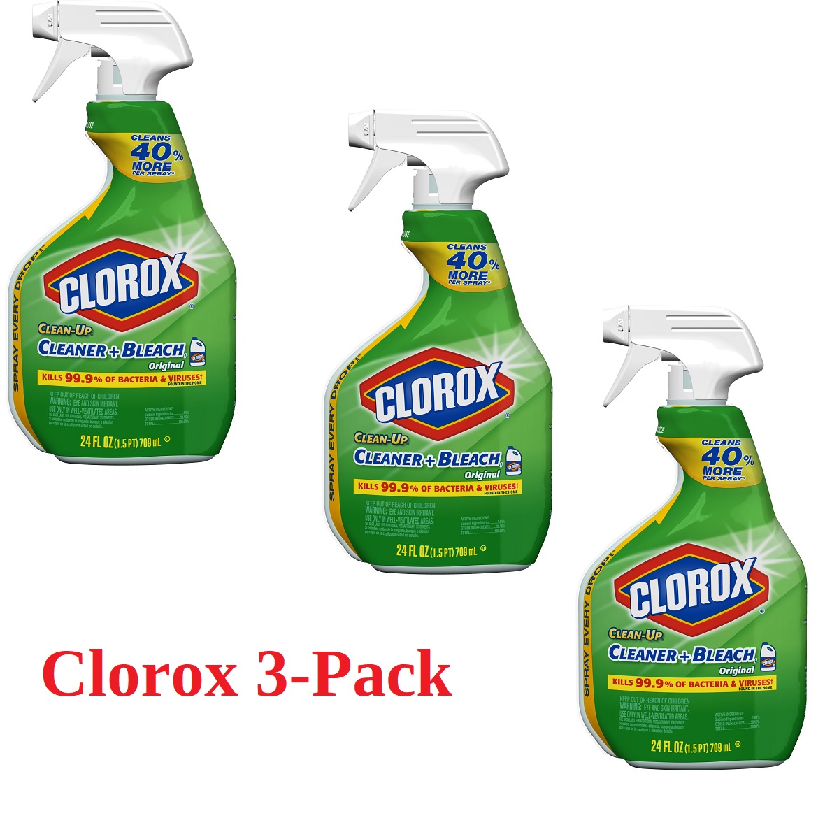 Clorox Clean-Up Cleaner + Bleach Original - 3 pack