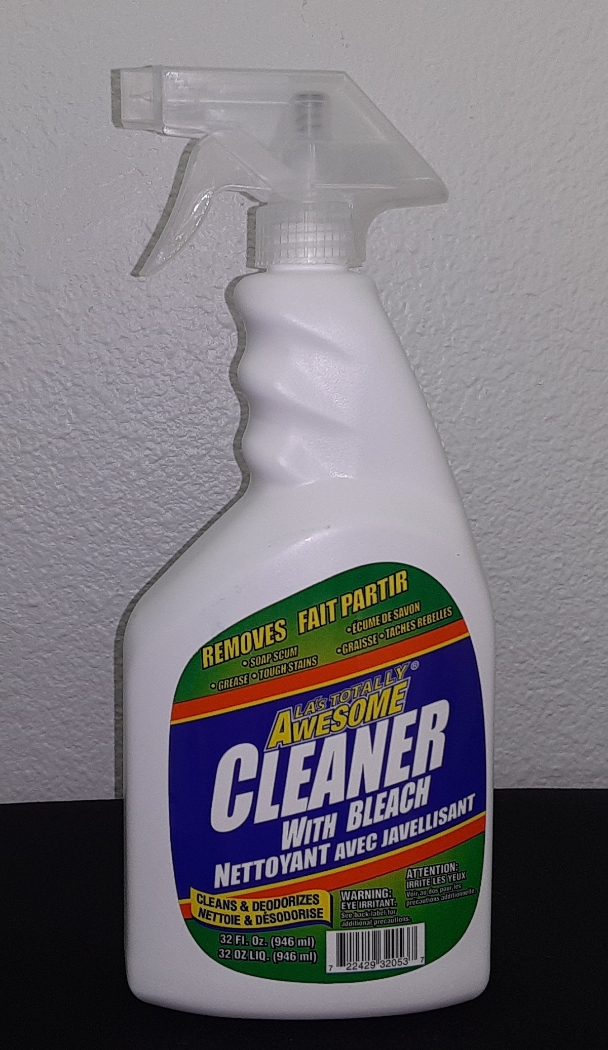 LA's Totally Awesome Cleaner with Bleach Removes Soap Scum, Grease - Tough Stains Cleans & Deodorizes