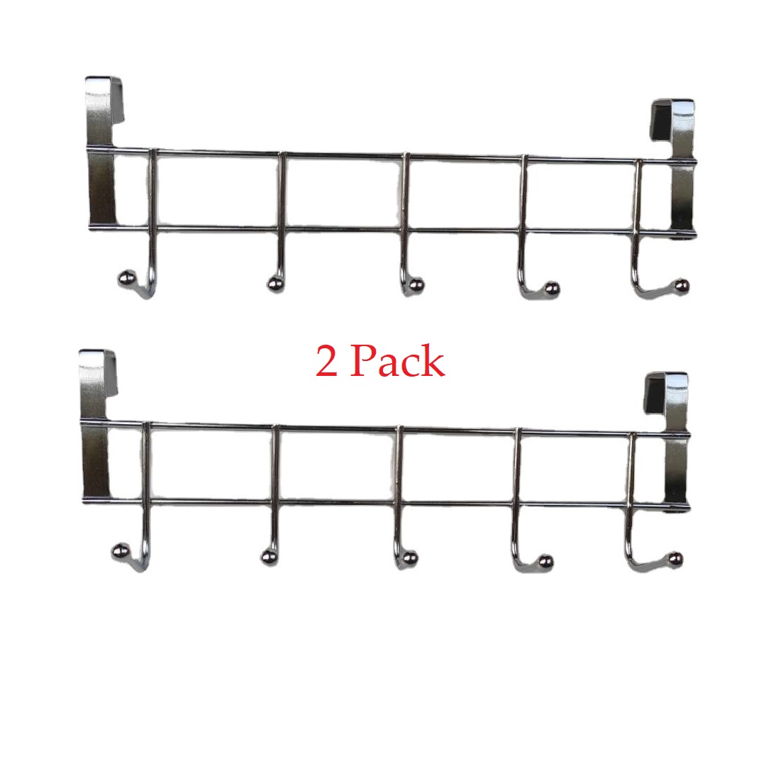 Over The Door Hook Rack Hanger - Organizer Rack - For thin doors. Kitchen Doors, Pantry Doors, Under the Sink Doors,