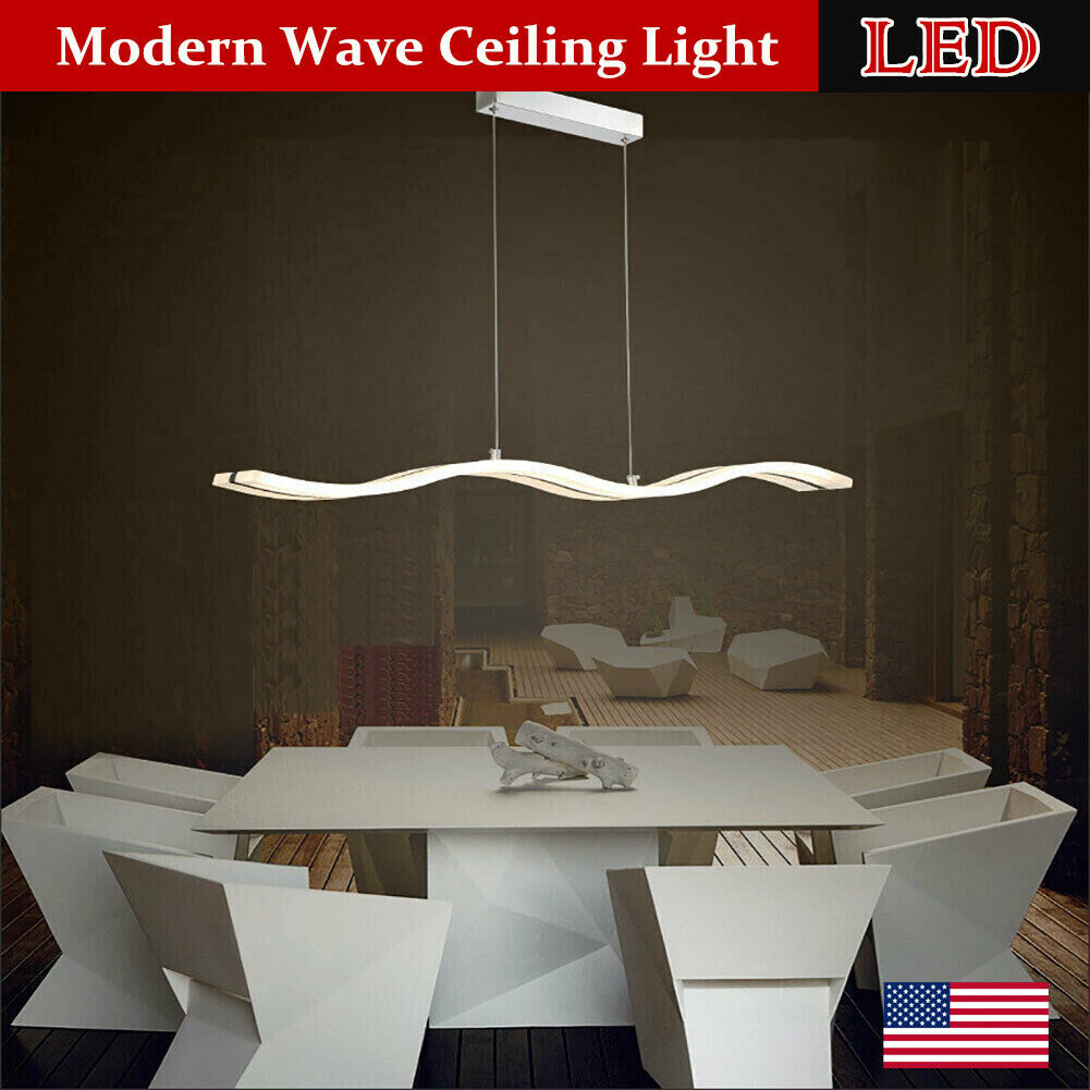 Curvy Wave Chandelier / Ceiling Light Dimmable Stylish lamp