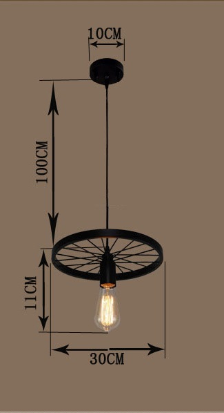 Rustic Single Bulb Wagon Wheel Chandelier. Popular in Bars, Hotels, Restaurants, Cafes, Showrooms, Offices and Homes for a Rustic Farmhouse Look.