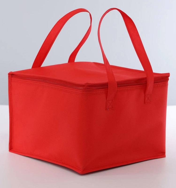 Red Cooler Box, With Straps - Portable, Folds flat when not in use - saves space