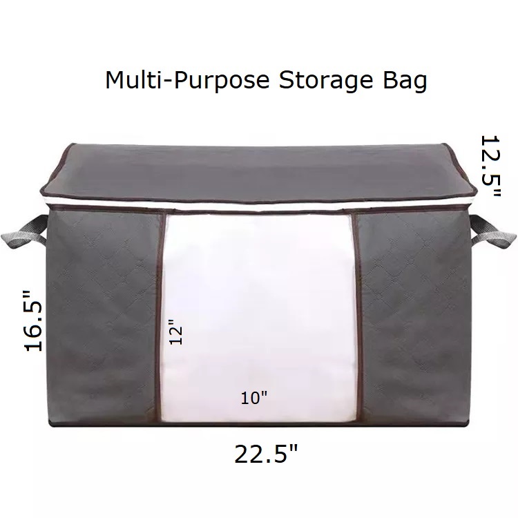 Large Anti Dust Clothes Storage Bag. Multi-Purpose Storage Bag / Closet Organizer with Clear Window