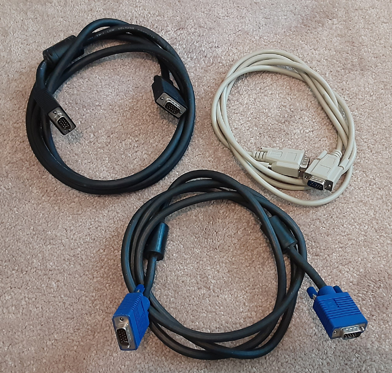 Set of 3 VGA Cables - 6 foot - Male to Male