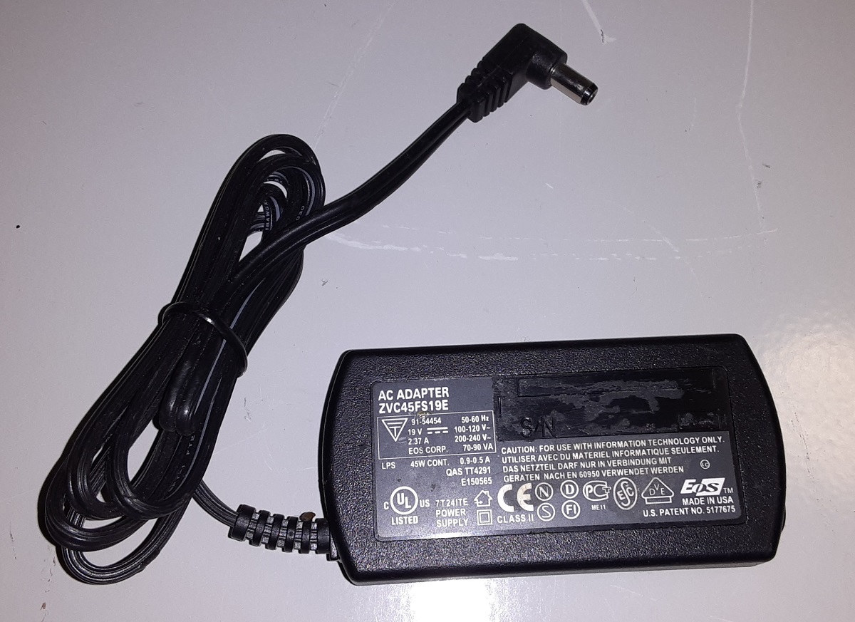 EOS ZVC45FS19E AC Adapter Output 19V 2.37A 