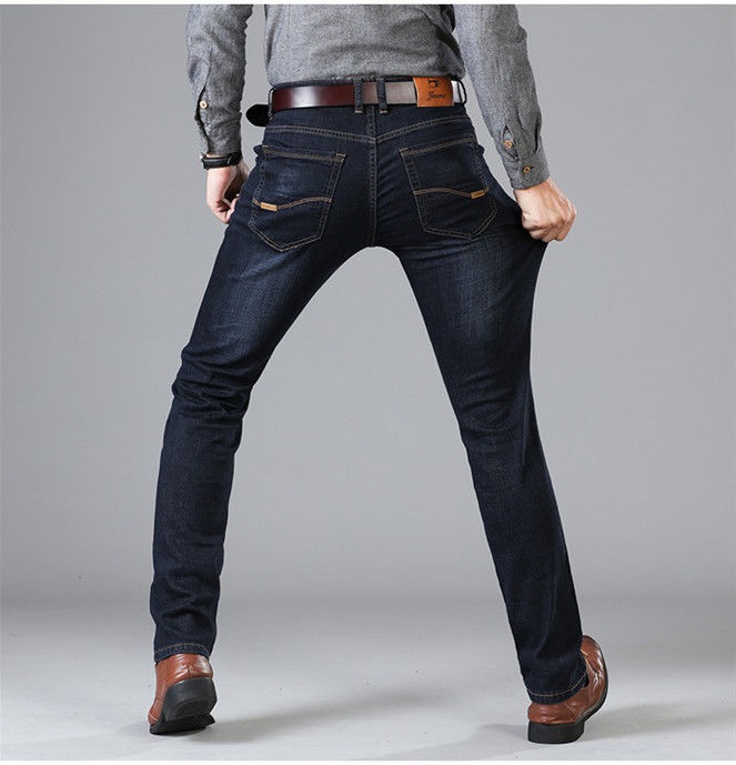 Blue Stretchable Jeans for Men in sizes Small, Medium, Large, XL, 2XL and 3XL