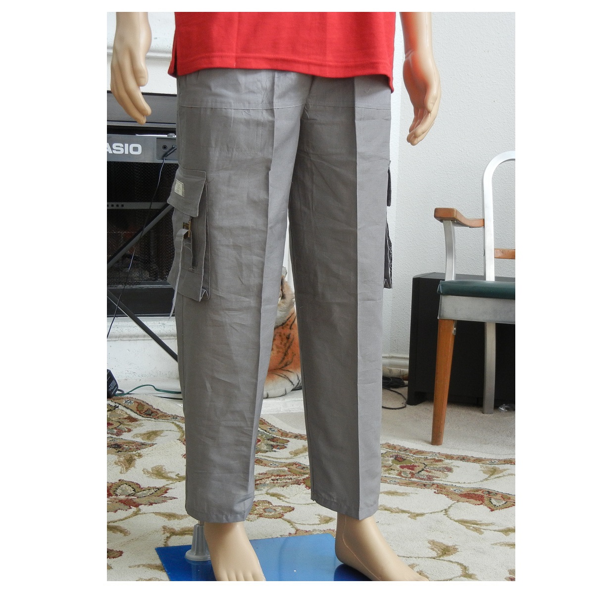 streetwear for men, Casual Light Cotton Pants for Men,gray pants,