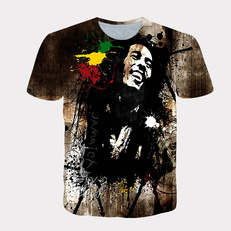 Bob Marley's Short Sleeves T-Shirt Crew Neck - Sizes Large to 3XL