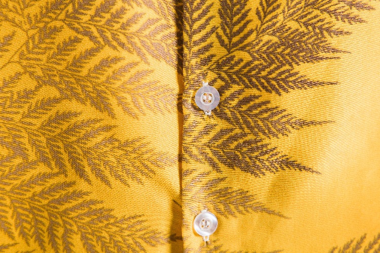 Floral Hawaiian Shirt with pocket for men. Orange/Yellow Hawaiian shirt - short sleeve