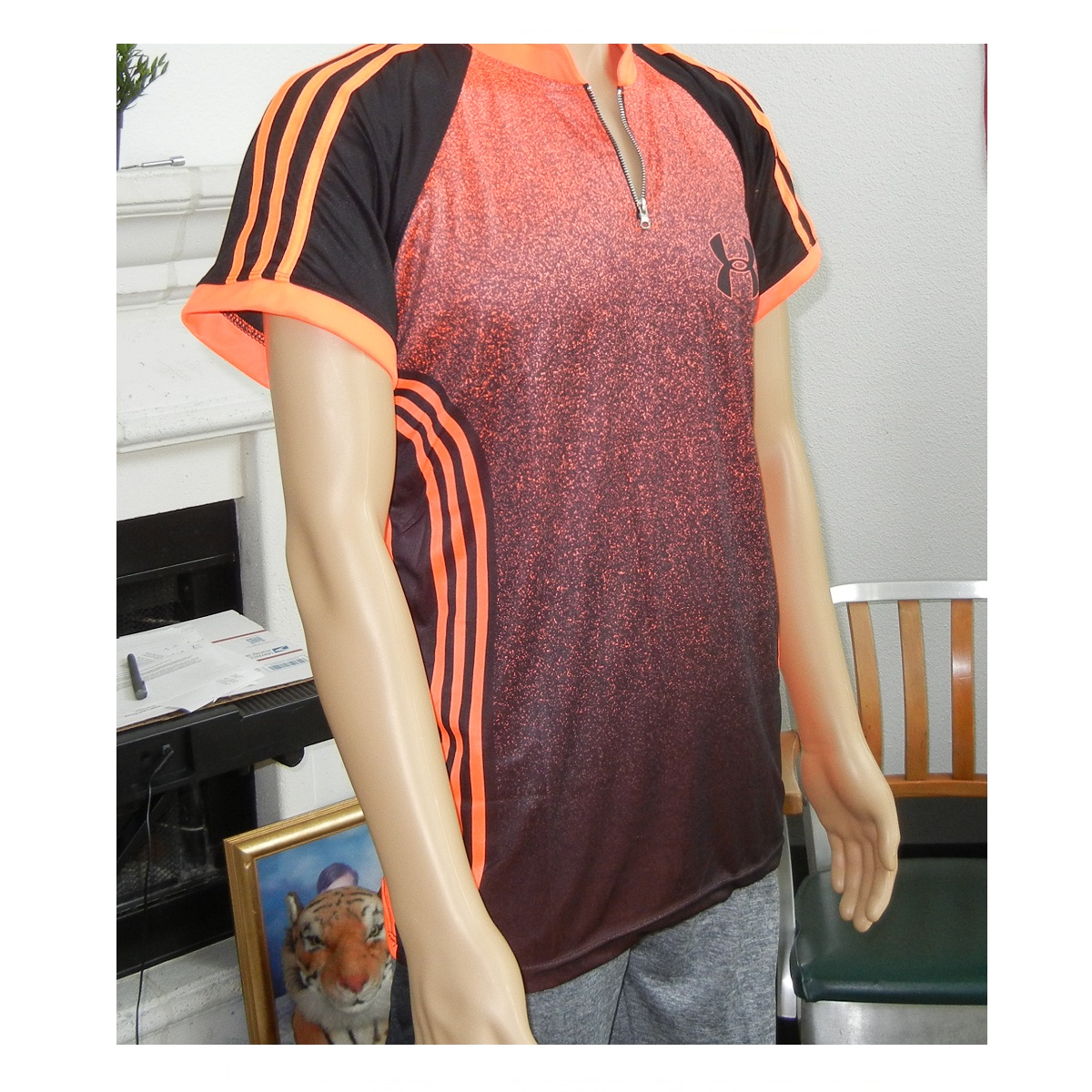 Sublimated T-Shirt for Men, Elegant Colorful gradient design with Stripes