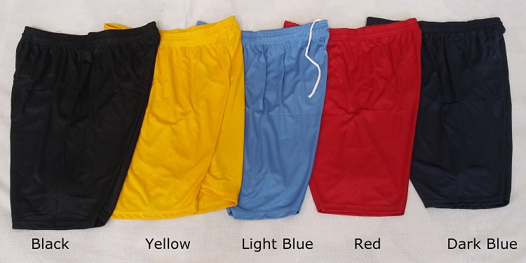 Summer Shorts for Men, solid colors, elastic waist, draw cord