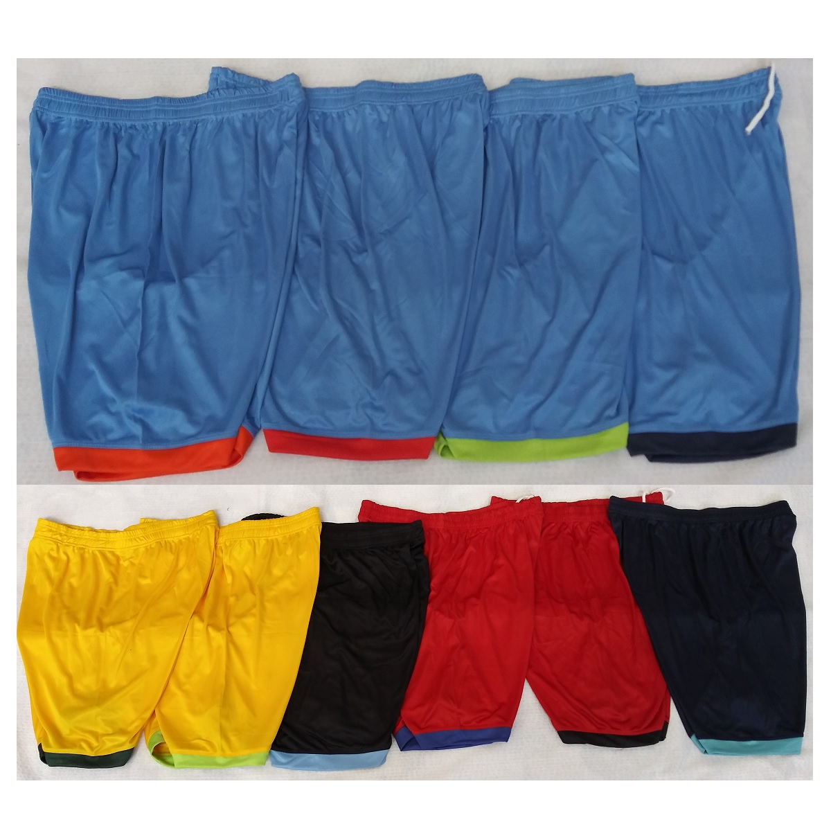 Summer Shorts for Men, solid colors, elastic waist, draw cord