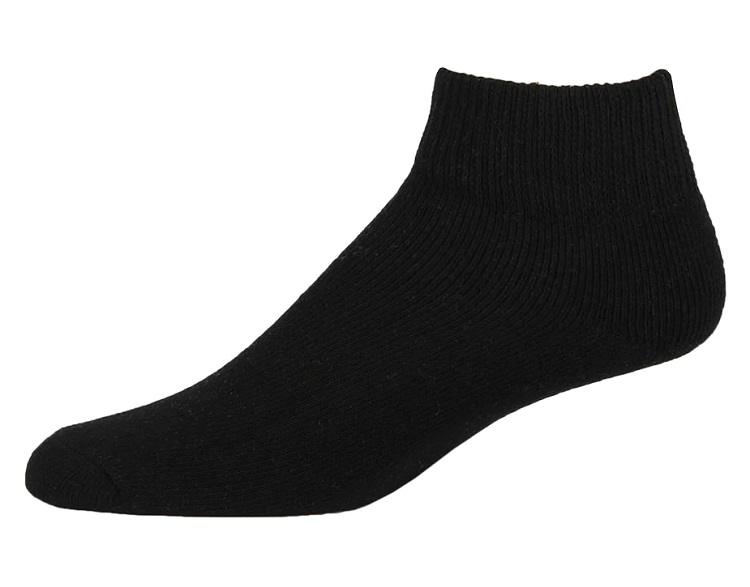 Men's Black Diabetic Quarter Socks / Ankle Socks - set of 3 pairs