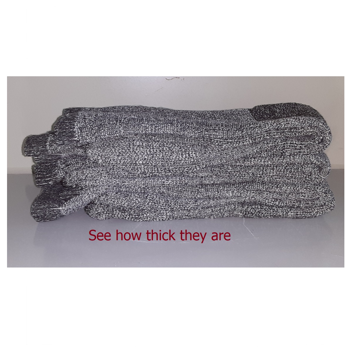 Thick Merino wool socks - Black and Gray - Premium Quality Woolen Socks