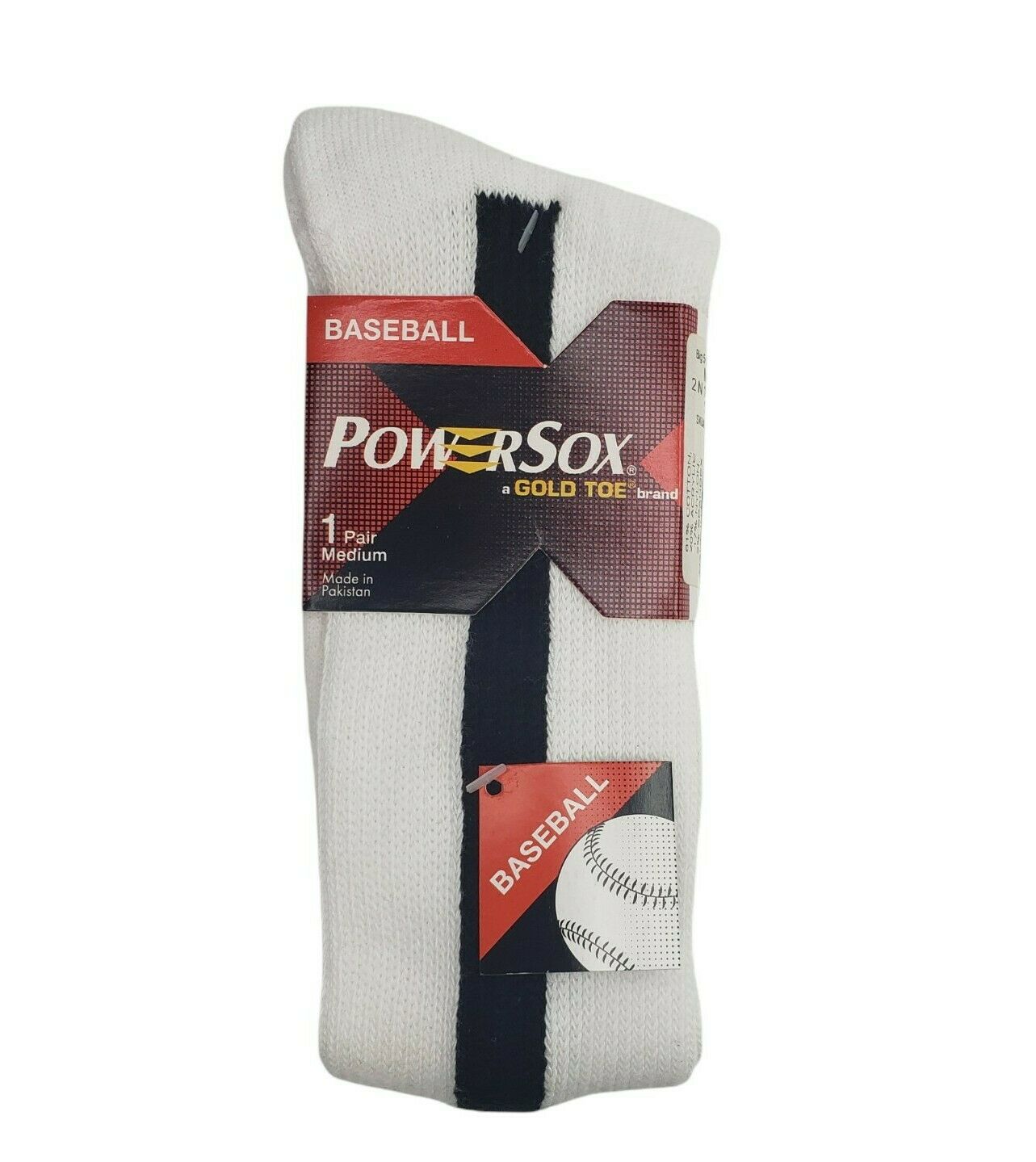 Baseball / Softball Socks for Men and Women White with Single Black Stripe