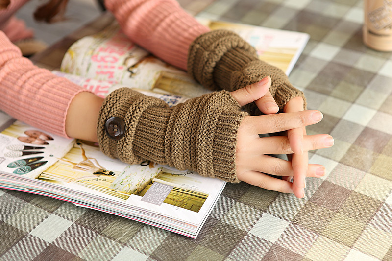 Ladies Fingerless Gloves, Open fingers Knitted Gloves, women's fashion accessory, fashion gloves,
