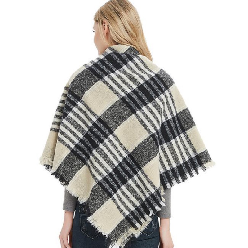 Oversized Plaid Scarf, check,large scarf,winter,warm,