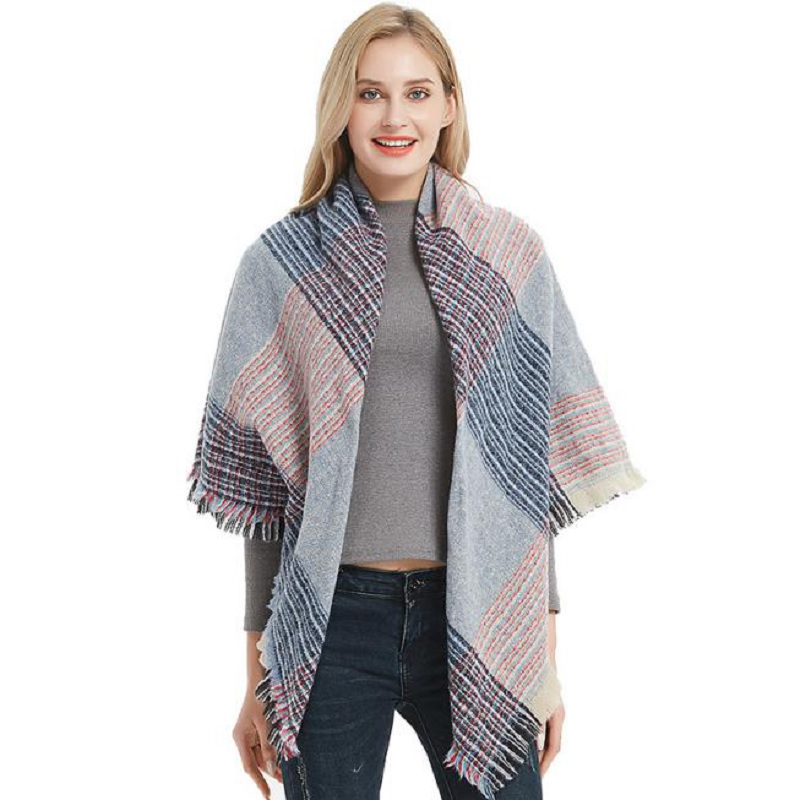 Oversized scarf,large scarf,shawl, Plaid Scarf, check,winter,warm,