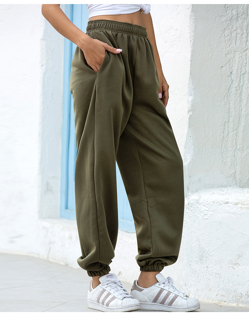 Baggy Sweatpants Joggers for Women Relaxed Fit with pockets Oversized Streetwear - Elastic Waistband - Cuffed Legs