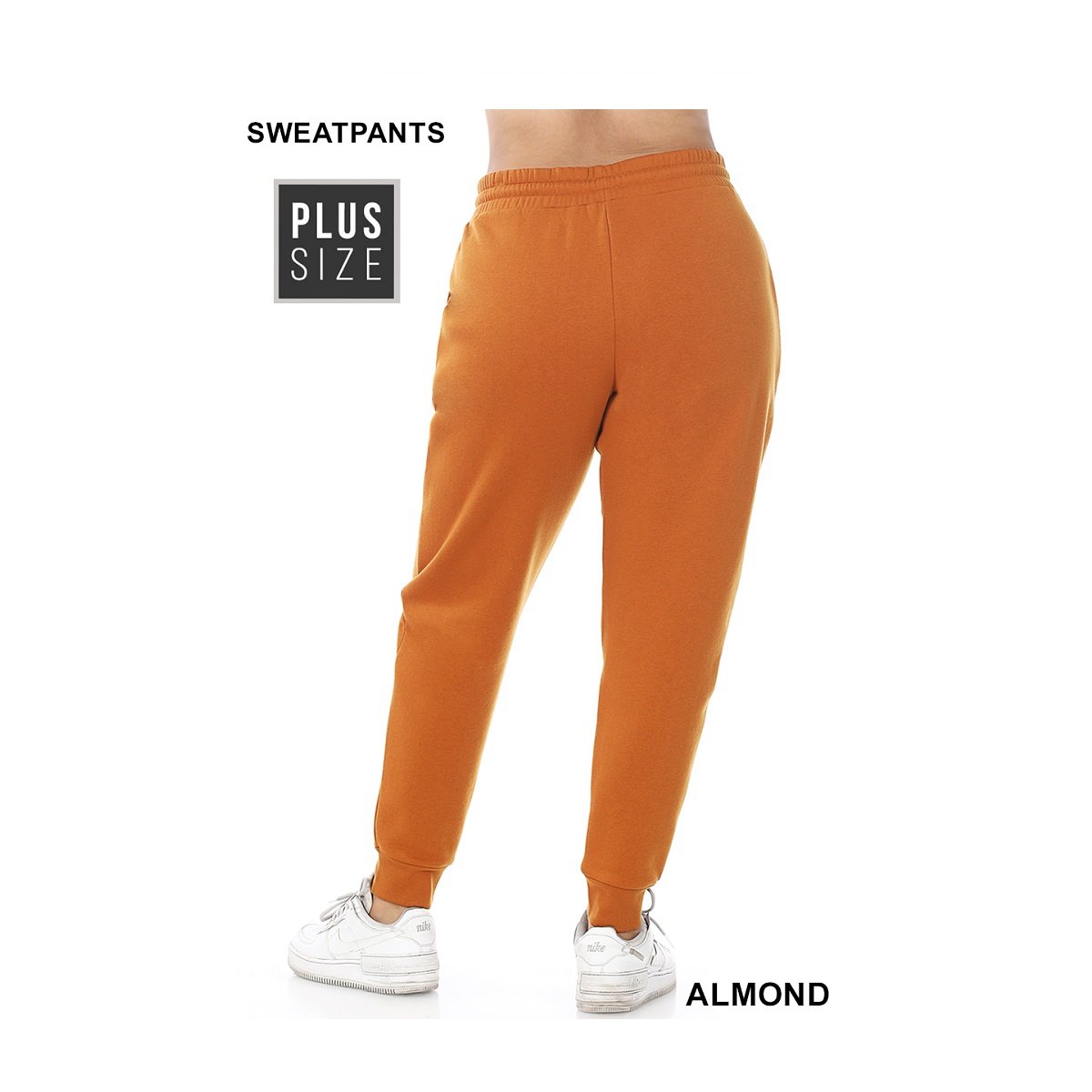 Women's Plus Size Sweatpants with pockets,  Elastic Waistband with Draw String,