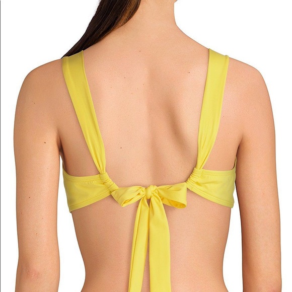 Cremieux Solid Sunshine Wide Strap Bandeau Bikini Top