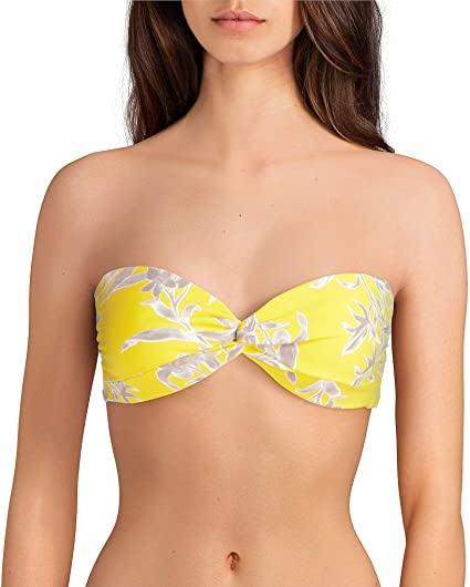 Gianni Bini Primary Paradise Knot Bandeau Bikini Top Yellow