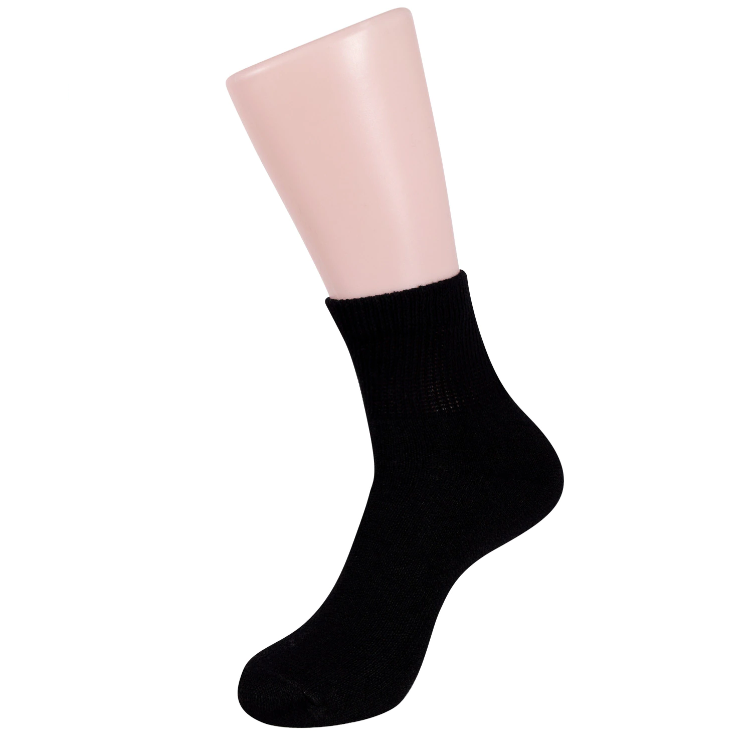 Women's Black Diabetic Quarter Socks - set of 3 pairs