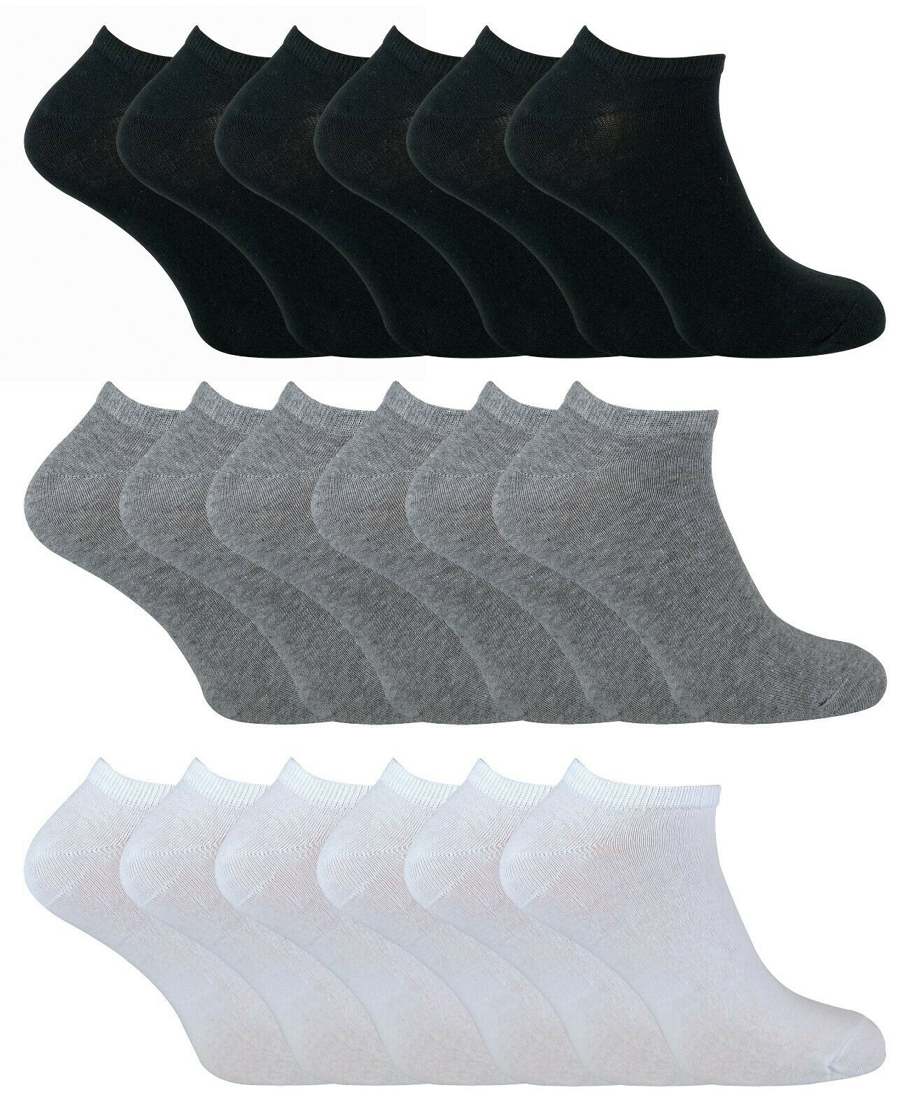 Low Cut Ankle Socks Trainer Socks, 3 pack, assorted colors,