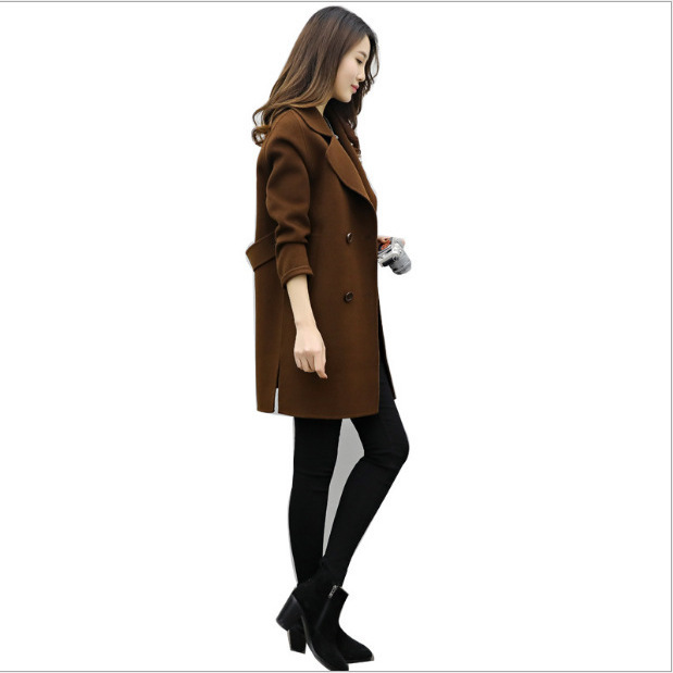 Women's Winter Coat, mid thigh long coat, formal coat, green, belted,