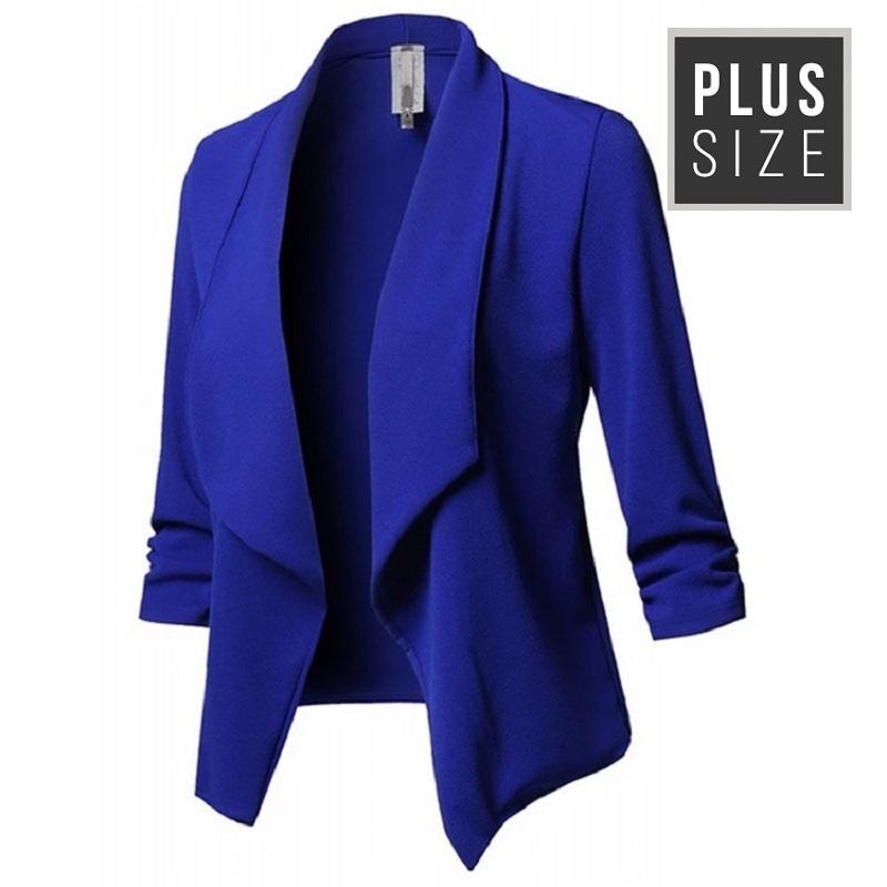 Plus Size Blue Blazer for Women Formal Wear / Office / Work Clothes