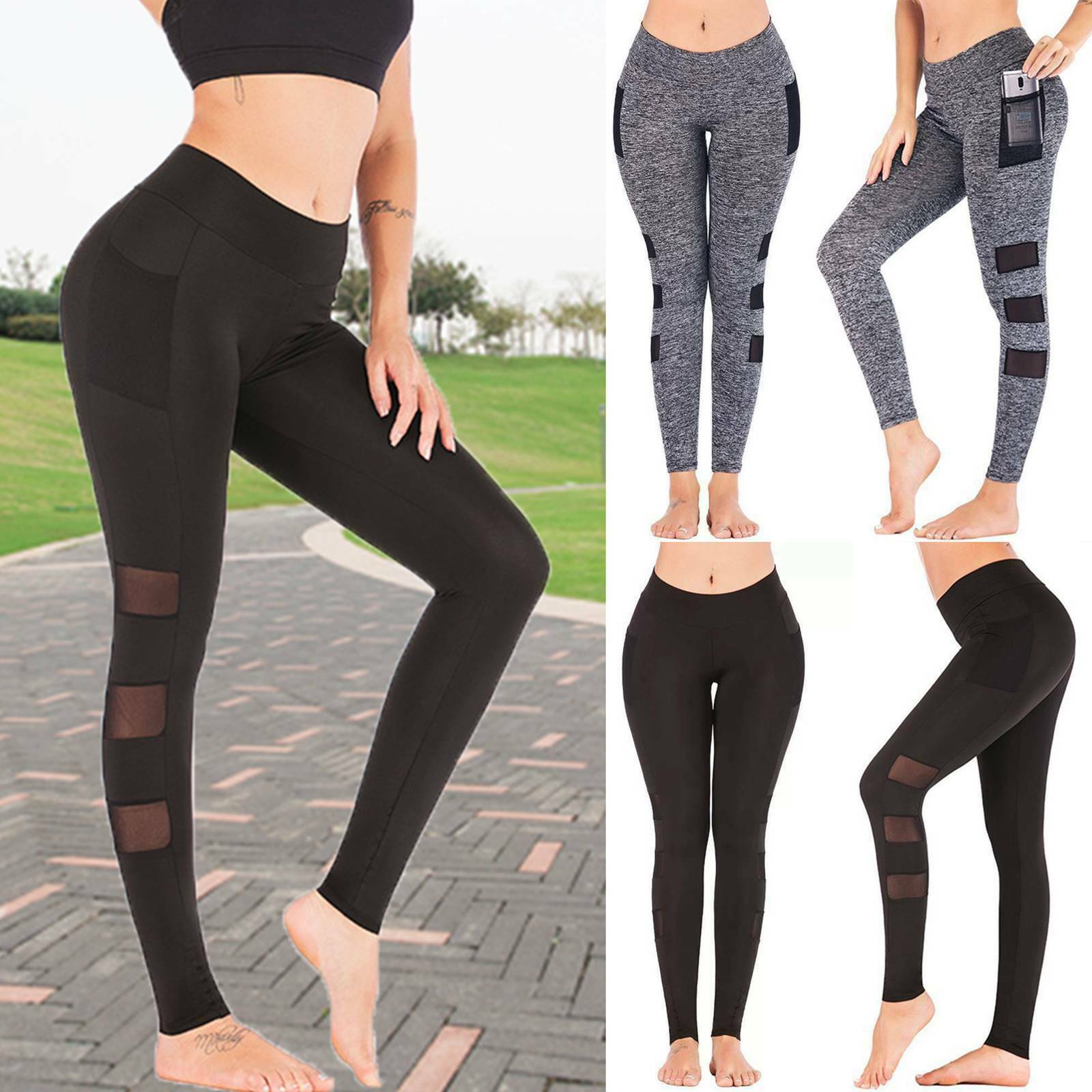 High Rise Yoga Pants with pockets Gym Pants Stretch Pants Leggings with pockets