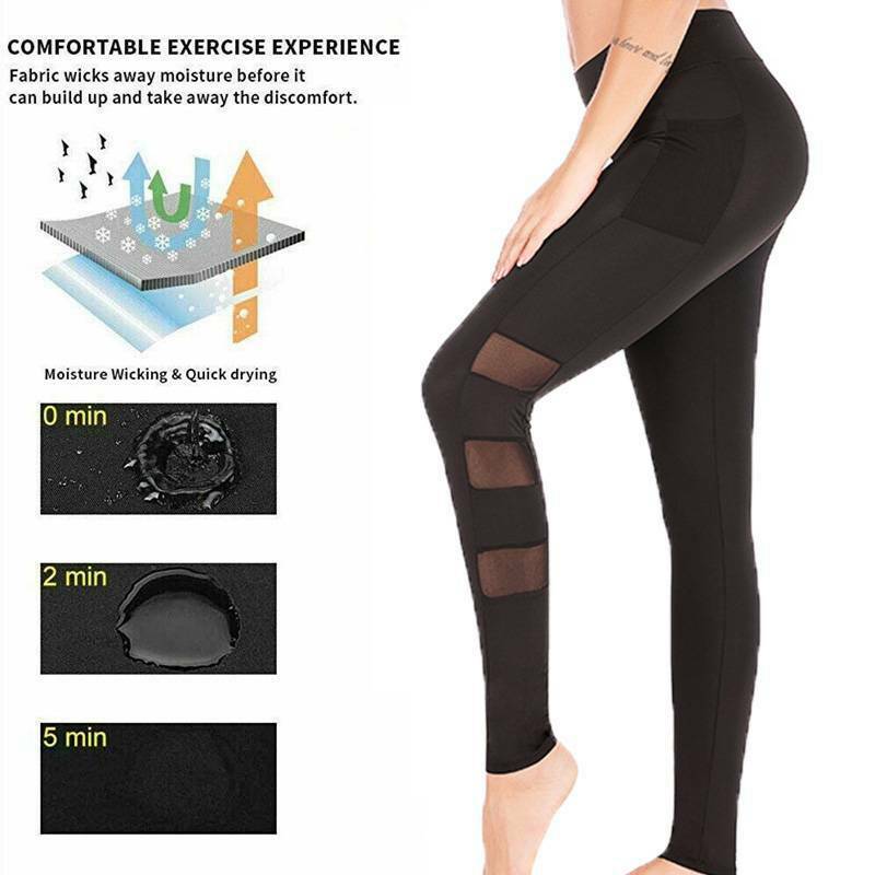 High Rise Yoga Pants with pockets Gym Pants Stretch Pants Leggings with pockets