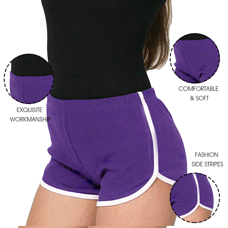 Form hugging athletic gym shorts, short shorts,booty cut shorts,beach shorts,purple