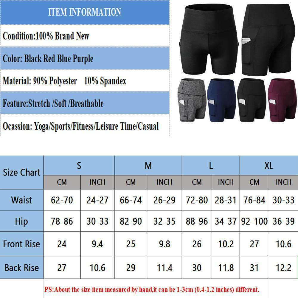High Rise Yoga Shorts with Pockets, Bermuda Shorts - Long Shorts - Bikers Shorts - with pockets,