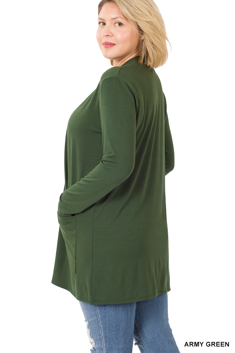 Plus Size Cardigan with Large Slouchy Pockets