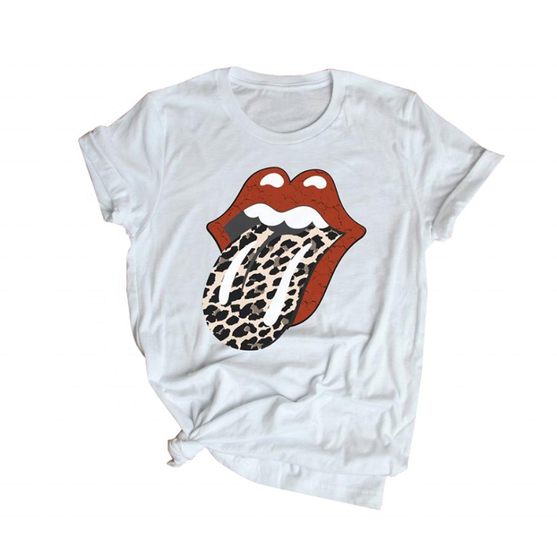 Rolling Stones Women's Cheetah's Tongue Tee printed t-shirt