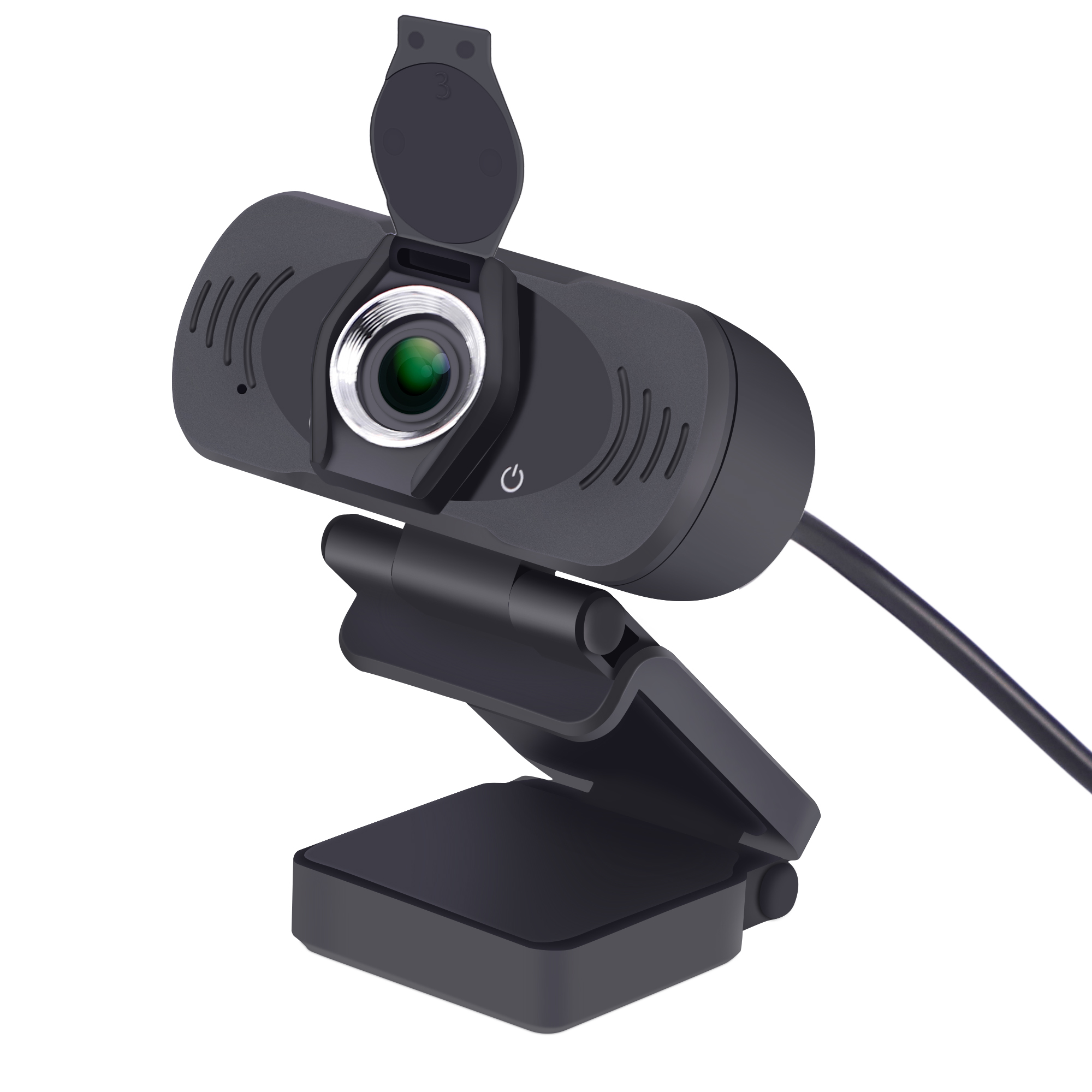 Full HD 1080P Webcam with privacy filter and tripod, Plug & Play USB WebCam 1080P HD with Microphone 