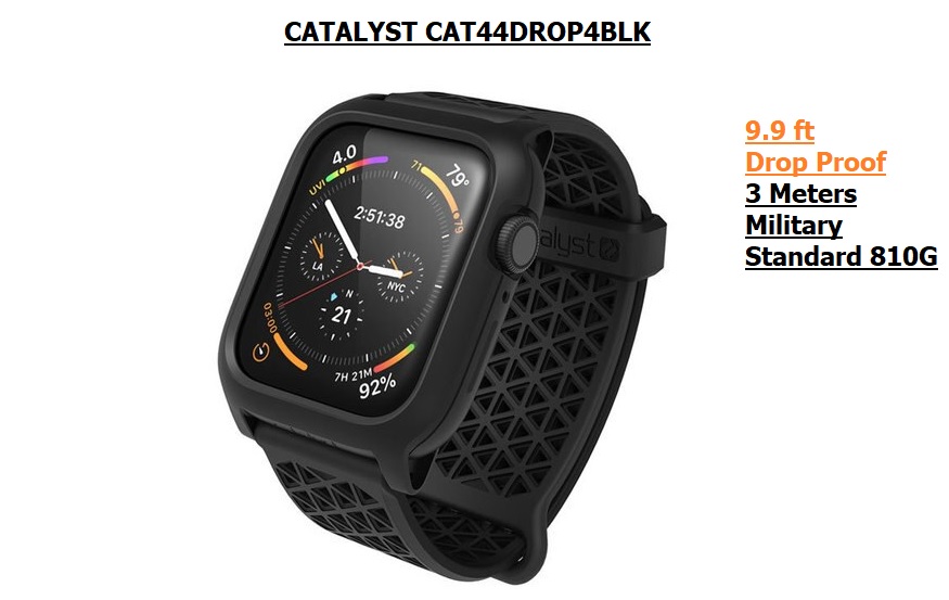 CATALYST CAT44DROP4BLK   IMPACT PROTECTION CASE FOR 44MM APPLE WATCH SRS 4STEALTH