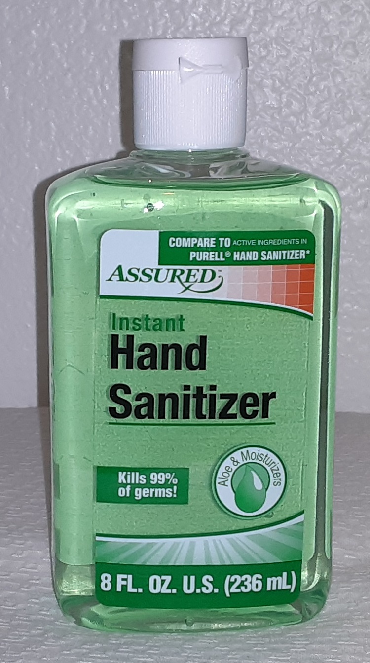 Assured Instant Hand Sanitizer 8oz - 70% alcohol - Aloe and moisturizers