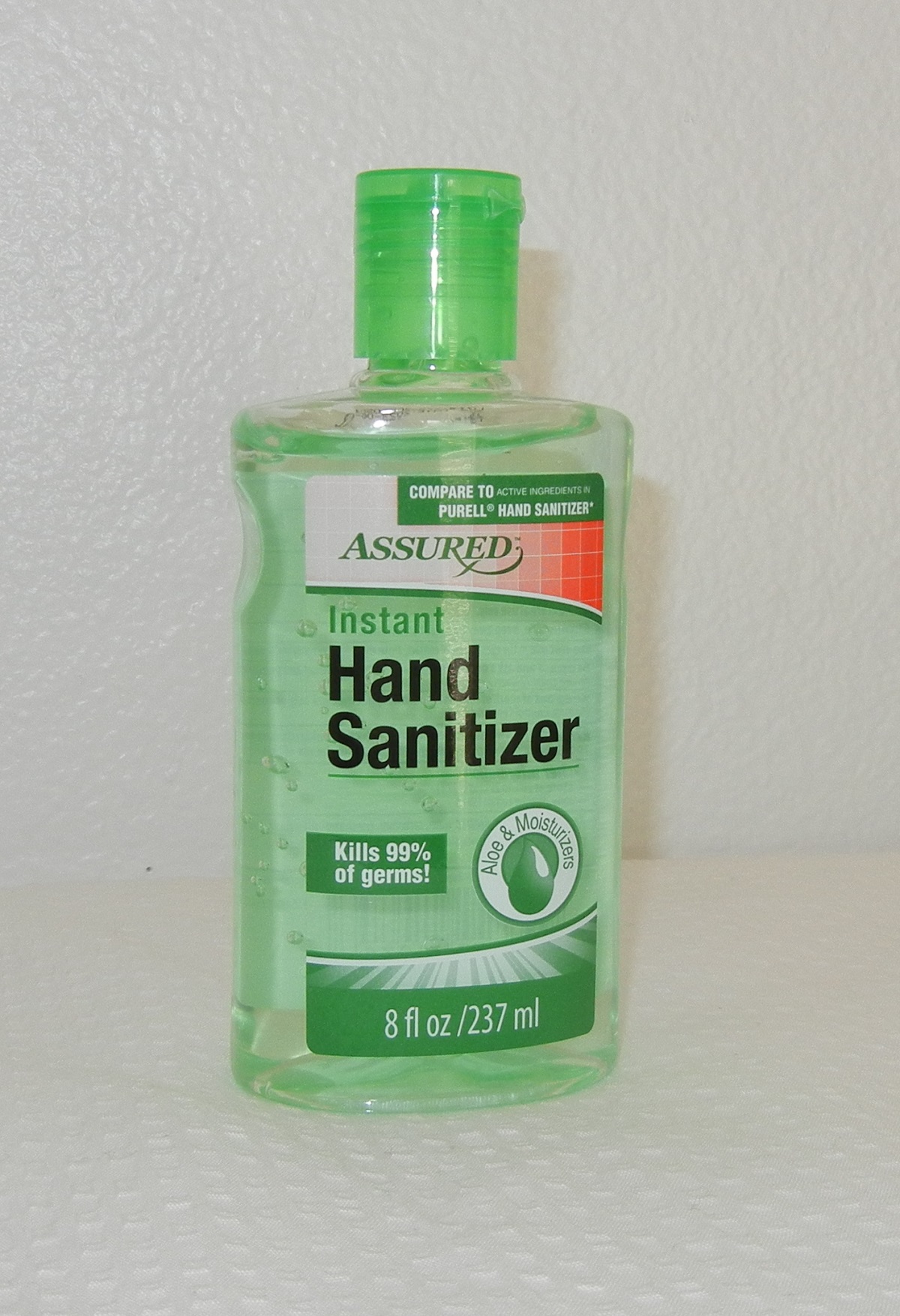 Assured Instant Hand Sanitizer Gel 8oz - 70% alcohol - Aloe and moisturizers