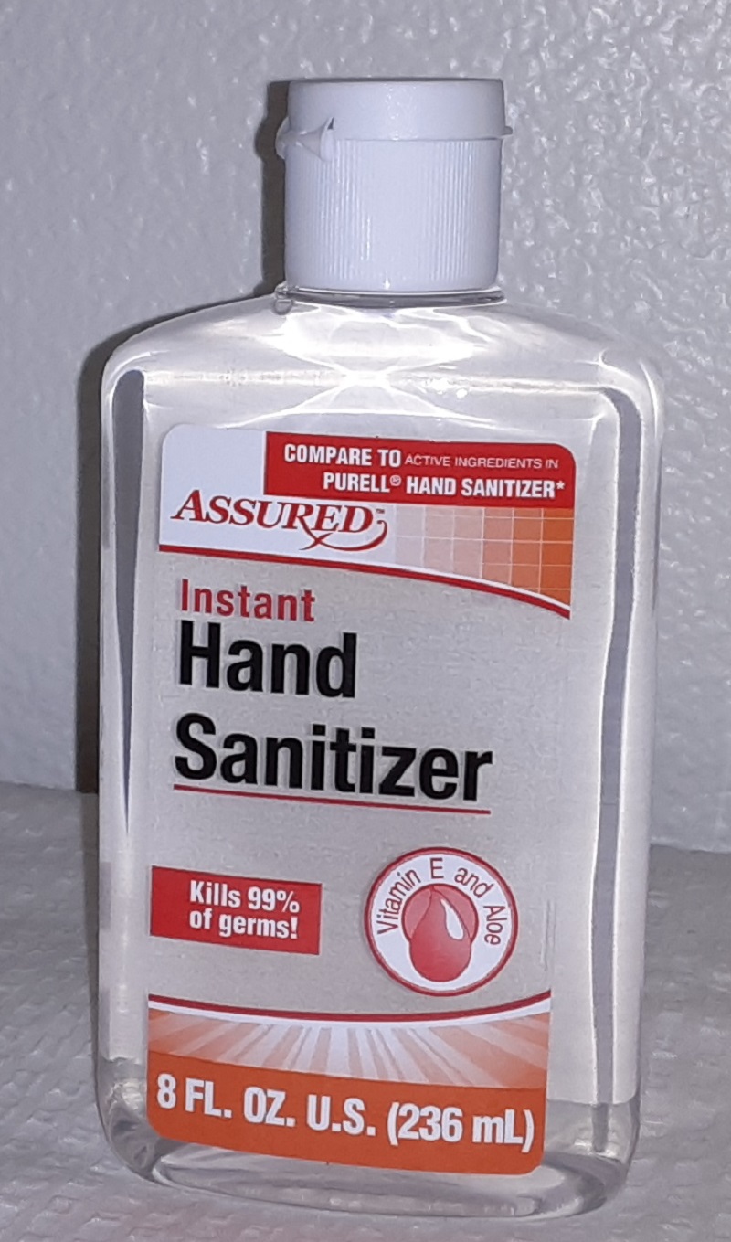 Assured Instant Hand Sanitizer 8oz - 70% alcohol - Aloe and vitamin E