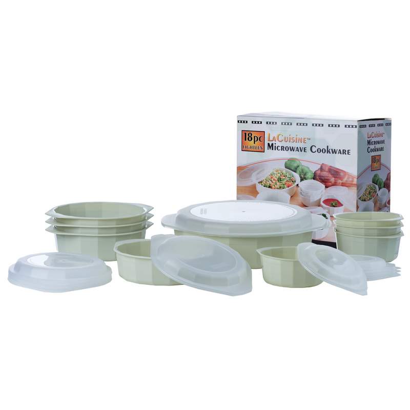 18 piece Microwave Cookware Set, microwaveable cookware