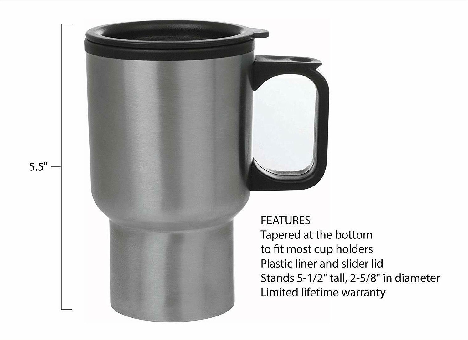 Stainless Steel Travel Mug 14oz. Set of 2 coffee mugs