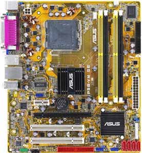 Asus P5B-VM SE  Motherboard, Supports Intel® Core2 Extreme / Core2 Duo / Pentium® Extreme / Pentium® D / Pentium® 4 / Celeron® D  processor in the Socket LGA 775, Intel® G965 chipset, 1 x PCI Express x16, 1 x PCIe x1, 2 x 32-bit  PCI, DDR2, LAN, USB, IDE, SATA2, Video, Audio, SPDIF, Micro-ATX Form Factor