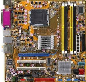 Asus P5K-VM  Motherboard, Supports Intel&reg; Core2   Quad / Extreme / Core2 Duo / Pentium&reg; Extreme / Pentium&reg; D / Pentium&reg; 4 / Celeron&reg; D  processor in the Socket LGA 775, Intel&reg; G33 chipset, 1 x PCI Express x16, 1 x PCIe x1, 2 x 32-bit  PCI, DDR2, LAN, USB, IDE, SATA2, Firewire, Video, Audio, SPDIF, Micro-ATX Form Factor