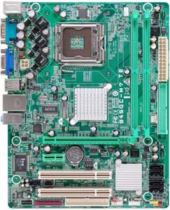Biostar 945GC-M7 TE Motherboard, Supports Intel ® Core2 Duo/ Pentium ® D/Pentium ® 4/Pentium ® 400 Series/Celeron ® Processor in the Socket LGA 775, Intel 945GC chipset, 1 x PCIe x16, 1 x PCIe x1, 2 x 32-bit 33MHz PCI, DDR2, LAN, USB, IDE, SATA2, Video, Audio, SPDIF, Micro-ATX Form Factor