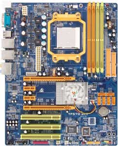 Biostar TF570 SLI Motherboard, Supports AMD Athlon 64 X2 Dual-Core /  Athlon 64 FX / Athlon 64 / Sempron processor in the Socket AM2, nVidia nForce 570 SLI&nbsp;  chipset, 2 x PCIe x16 (SLI x8), 2 x PCIe x1, 3 x 32-bit 33MHz PCI, DDR2, Dual LAN, USB, IDE, SATA2, RAID, Audio, SPDIF, ATX Form Factor