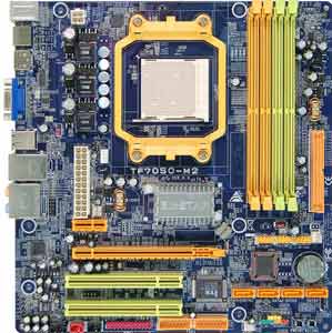 Supports AMD Athlon 64 X2 Dual-Core / Athlon 64 FX / Athlon 64 / Sempron processor in the Socket AM2, nVidia GeForce 7050PV chipset, 1 x PCIe x16, 1 x PCIe x1, 2 x 32-bit 33MHz PCI, DDR2, LAN, USB, IDE, SATA2, RAID, Video ( VGA, TV Out & HDMI), Audio, SPDIF, Micro-ATX Form Factor