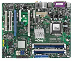 DFI INFINITY 975X/G Socket 775 Intel Pentium Quad Core Ready Motherboard, Intel 975X,
1066/800/533 MHz FSB